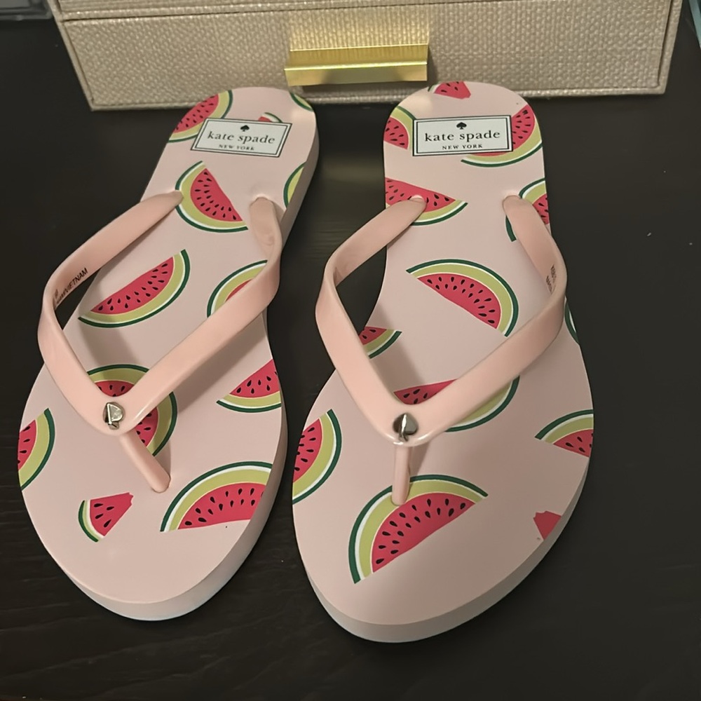 Kate Spade Watermelon Print Flip Flops